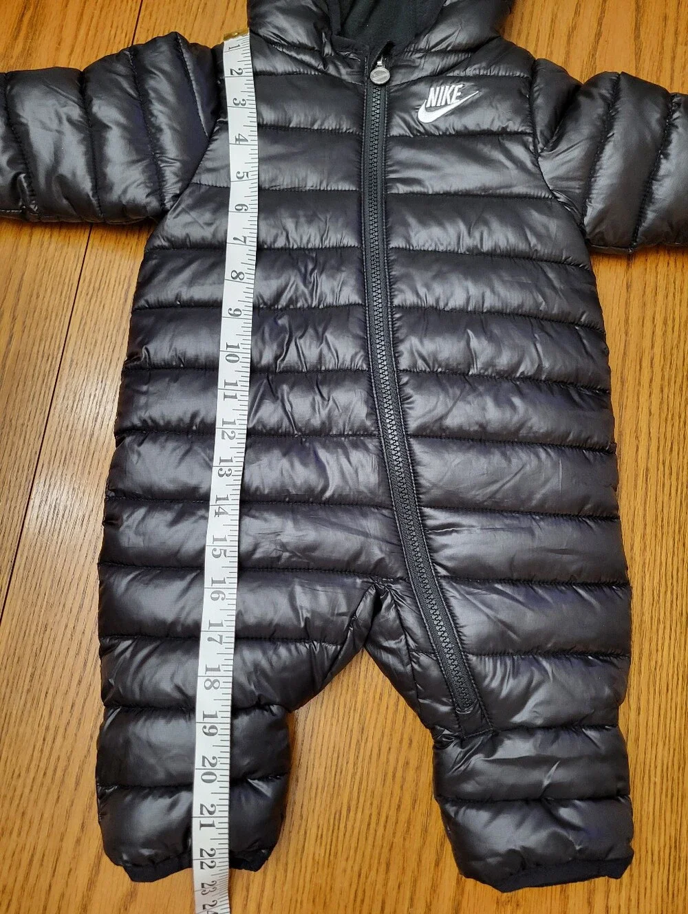 Nike Baby Midweight Water Resistant Puffer Hooded Snowsuit Black 6M